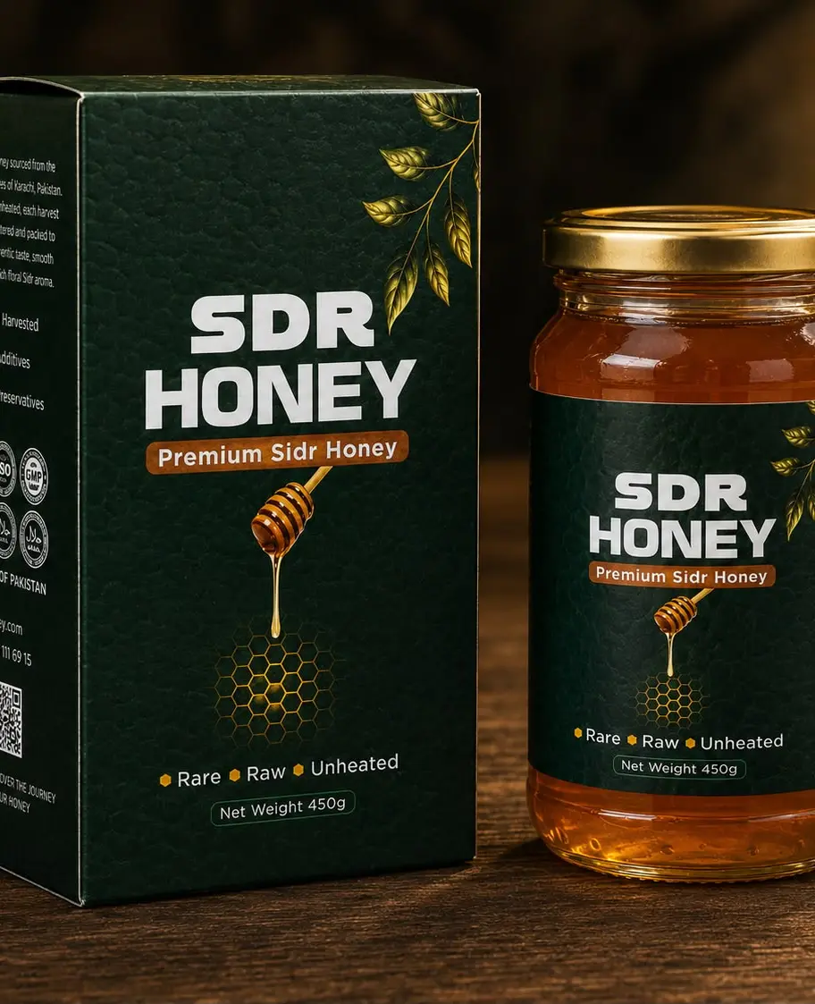 Sidr Honey Jar Side View